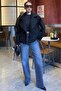 Black Short Cashmere Women's Coat Mg2544 - 7