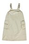 Strap Bellows Pocket Dress for 10-13 Years Old - Beige 12-13 Years Old