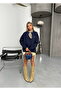 Women's Oversize Scarf Detailed Sweatshirt Basic New Season Top Clothing - 8