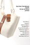 Cream - Tan Shk269 Faux Leather Single Compartment, Snap Fastener, Hand, Arm and Shoulder Bag - 6