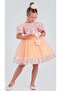 Girl's Skirt Hem Sequin Venna Evening Dress M00761 Salmon - 3