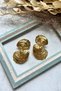 Gold Color Oyster Shaped Earrings I Mev'Art Collection - 4