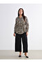 Wide Leg Women's Trousers with Elastic Waist - 2