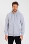 Gray Hooded Regular Fit Cardigan Straight Leg Men's Tracksuit Set - 6