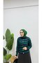 Button Detailed Striped Knitwear Hijab Cardigan - 3