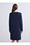 Crew Neck Knit Dress - 4