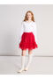 Red Girl's Tutu Skirt with Elastic Waist