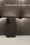 iPhone 16 Compatible Case Matte Black Heart Pattern Shockproof Soft Camera Protection Cover - 2