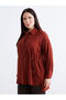 Alita City Farkıyla Lcwaikiki Classic Brown Women's Shirt Tunic with Tie Waist - 2