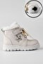 Size 22-36 Velcro Fastener Fur Lined Non-Slip Sole Winter Girls' Boots