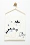 Unisex Baby Dino Embroidered 90x80 Cm Double Layer Cotton Combed Baby Blanket