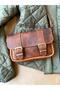 (Writing Name) Genuine Leather Messenger Bag Mini Size