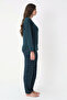 Weekend Lights Bamboo Uzunkol Women's Emerald Pajamas Set - 2