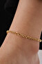 Steel Textured Chain Anklet Suitable for Daily Use Minimal Thin Interlocking Rings 4mm 22Cm+4Cm