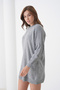 Women's Long Sleeves Self-Textured Crew Neck Tunic Oversized Stylish Winter Knitwear Sweater - 6