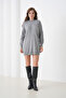 Women's Long Sleeves Self-Textured Crew Neck Tunic Oversized Stylish Winter Knitwear Sweater - 7