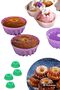 Purple 18-Piece Silicone Mini Cake Mold - Muffin Mold 18 Pieces Belly Cake Mold - 2
