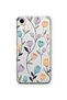 iPhone Xr Compatible Tulip Flower Pattern Transparent Phone Case