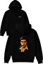 Tony Montana Reis Design Printed Oversize Black Hooded Sweatshirt