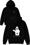 For Your Pain Design Printed Oversized Black Hooded Sweatshirt