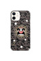 Cute Panda Patterned Transparent Phone Case Compatible with iPhone 12 Mini