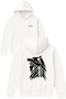 Kurt Adam Design Printed Oversized White Hooded Sweatshirt