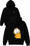 Garfield Design Printed Oversized Black Hooded Sweatshirt