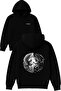 Devil Angel Design Printed Oversized Black Hooded Sweatshirt