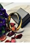 Minimalist Thick Ring Steel Cuff Bracelet - Shiny Gold - 2