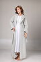 Winter Gray Melange Maternity Nightgown Set - 5