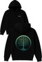 Yesıl Agac Design Printed Oversized Black Hooded Sweatshirt