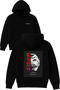Lancer Design Printed Oversized Black Hooded Sweatshirt