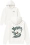 Dagda Motor Suren Adam Design Printed Oversized White Hooded Sweatshirt