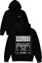 Boombax Radio Design Printed Oversized Black Hooded Sweatshirt