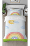 Rainbow Flower Patterned Digital Printed Special Design Single Children's Duvet Cover Set Without Sheets