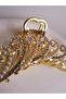 Peacock Detailed Zircon Stone Large Size Hair Clip (10.2 cm) - 3