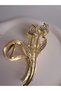 Large Size Hair Clip with Tulip Detail and Zircon Stone (10.5 cm)