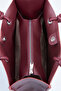Women's Burgundy Bouquet 3-Compartment Medium Size Lined Snap Closure Hand and Shoulder Bag - 7