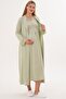 Mecit 6332 Green Dressing Gown Nightgown Pajamas Maternity Set - 2