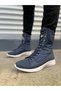 Jy799 Verton Lace-Up Orthopedic Sole Daily Skin Men's Military Boots Cbt Navy Blue