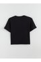 Two Mt Shop Quality Xside Black Interlock Plain Loose & Baggy Short Sleeve Women's T-Shirt - 6