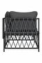 Garden Corner Sofa with Cushions Anthracite Woven Fabric - 4