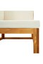 Sectional Corner Sofa & Cream White Cushion Solid Acacia Wood - 6