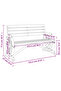 Garden Bench 2-Seater Solid Wood Fir - 3