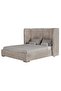 Braxton 160x200 Queen Bed with Hydraulic Storage & Foldable Headboard - Brown/Brass Upholstery - 4
