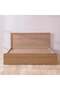 Zirco 180x200 King Bed with Storage - Brown Oak Finish, Durable Wood, 2-Year Warranty - 3