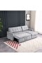 Jaizell Reversible Fabric Corner Sofa Bed with Storage - Grey, 3-Seater, Plywood, 2-Year Warranty - 4