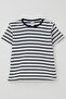 Boy's T-Shirt with Placket and Stripes, 1-4 Years, White