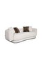 Adrika 3 Seater Fabric Sofa - Brown | Solid Wood Frame | Stylish & Comfortable | 2 Year Warranty - 2