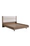 Allison 180x200 Floating King Bed with LED - Beige & Natural Oak, Fabric, 2-Year Warranty - 5